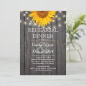 Rustikale Streichellichter und Sonnenblumen Probe  Einladung (Stehend Vorderseite)