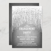 rustikale Streichellichter Vintage Verbindungspart Einladung (Vorne/Hinten)