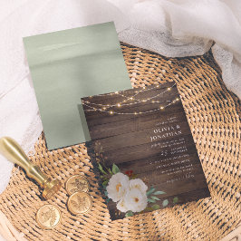 Rustikale Streichellichter & White Peony Wedding