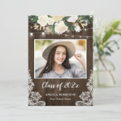 Rustikale Streichellichtschablone aus Holz Einladung (Stehend Vorderseite)