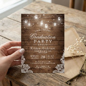 Rustikale Streichellichtschablone Einladung