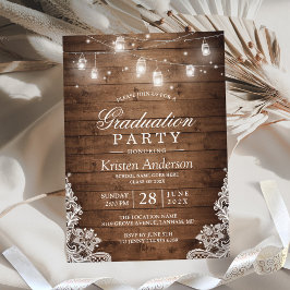 Rustikale Streichellichtschablone Einladung