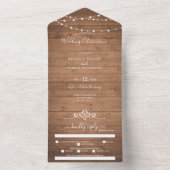 Rustikale Streichlichter vermischen sich in einem All In One Einladung (Innen Boden)