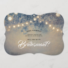 Rustikale Streichlichter werden meine Bridesmaid s Einladung