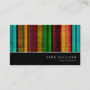 Rustikale Streifen Muster Berufliche Visitenkarte