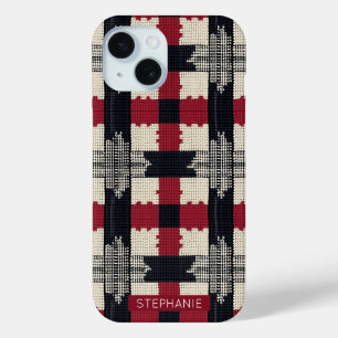 Rustikale Strickschneeflocke Karo - Cozy Winter Bo Case-Mate iPhone Hülle