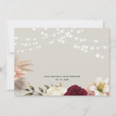 Rustikale String-Leuchten Save the Date (Rückseite)