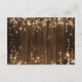 Rustikale String leuchtet QR Code die Nacht vor Begleitkarte (Rückseite)