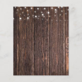 Rustikale String-Lichter, die die Datumskarten hoc (Rückseite)