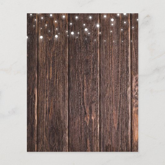 Rustikale String-Lichter, die die Datumskarten hoc (Rückseite)