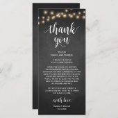 Rustikale String-Lichter, Platzierung Dankeschön K Programm (Vorne/Hinten)