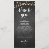 Rustikale String-Lichter, Platzierung Dankeschön K Programm (Vorderseite)