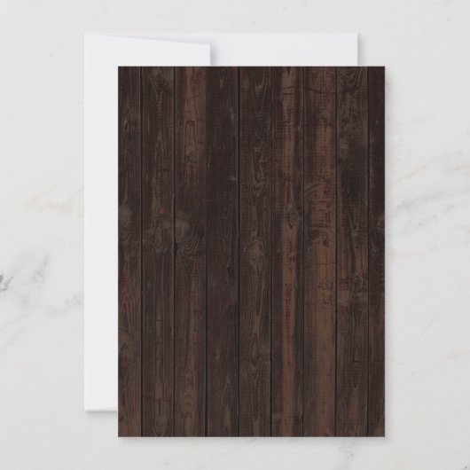 Rustikale String-Lichter verbergen jedes Alter Geb Einladung (Rückseite)