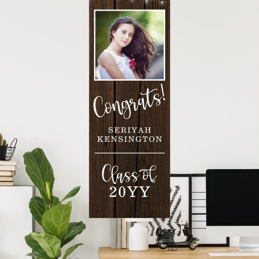 Rustikale String Lights Abschluss Vertikal Poster (Heimbüro)