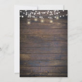 Rustikale String Lights Änderung der Pläne Ankündi Einladung (Rückseite)