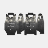 Rustikale String Lights Black Barn Wood Wedding Geschenkschachtel (Ungefaltet)