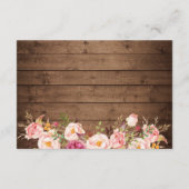 Rustikale String Lights Blumenzange Hochzeitdetail Begleitkarte (Rückseite)