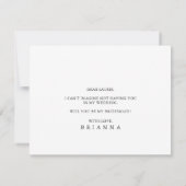 Rustikale String Lights Bridesmaid Vorschlag Note  Mitteilungskarte (Rückseite)