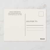 Rustikale String Lights Burgund Floral Verlobung Postkarte (Rückseite)