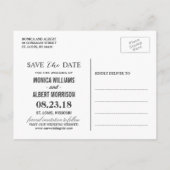 Rustikale String Lights Burlap Lace | SAVE THE DAT Ankündigungspostkarte (Rückseite)