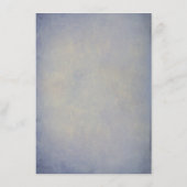 Rustikale String Lights Dusty Blue Wedding Details Begleitkarte (Rückseite)