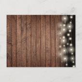 Rustikale String Lights Grüne Taufe Einladung (Rückseite)