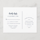 Rustikale String Lights Hochzeit RSVP Postcard Einladungspostkarte (Rückseite)