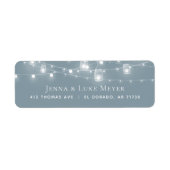 Rustikale String Lights Hochzeit Rücksendeadressen (Vorne)