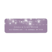 Rustikale String Lights Hochzeit Rücksendeadressen (Vorne)