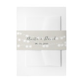 Rustikale String Lights Hochzeitband Einladungsbanderole (Vorderseite Beispiel)