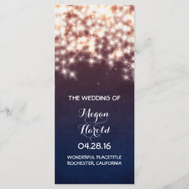 Rustikale String Lights Hochzeitsprogramme Programm