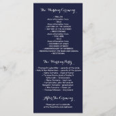 Rustikale String Lights Hochzeitsprogramme Programm (Rückseite)