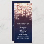 Rustikale String Lights Hochzeitsprogramme Programm (Vorne/Hinten)