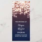 Rustikale String Lights Hochzeitsprogramme Programm (Vorderseite)