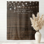 Rustikale String Lights Hochzeitszelt Foto Booth H Wandteppich