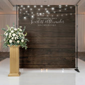 Rustikale String Lights Hochzeitszelt Foto Booth H Wandteppich