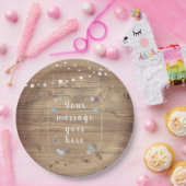 Rustikale String Lights Mason Jar Ihre Nachricht Pappteller (Party)