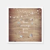 Rustikale String Lights Mason Jar Peronalized Serviette (Vorderseite)