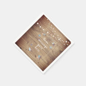 Rustikale String Lights Mason Jar Peronalized Serviette (Ecke)