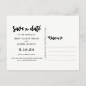 Rustikale String Lights Mason Jar Save the Date Ankündigungspostkarte (Rückseite)