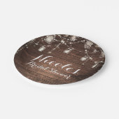 Rustikale String Lights Mason Jars Lace Country Gl Pappteller (Schrägansicht)