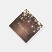 Rustikale String Lights Mason Jars Lace Country Gl Serviette (Ecke)