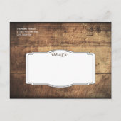 Rustikale String-Lights Save the Date Postkarten (Rückseite)