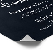 Rustikale String Lights Signature Drinks signieren Poster (Ecke)