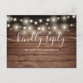 Rustikale String Lights Song Request UAWG Postcard Einladungspostkarte (Vorderseite)