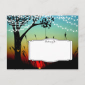 Rustikale String-Lights Sunset Save the Date Postk Ankündigungspostkarte (Rückseite)