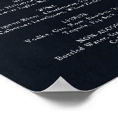 Rustikale String lights Wedding Drinks Menü Signie Poster (Ecke)