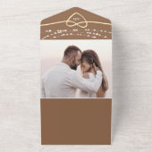 Rustikale String Ligths Wedding QR Code All In One Einladung (Außenbereich)