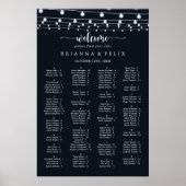 Rustikale Strings leuchten alphabetische Seekarte Poster (Vorne)