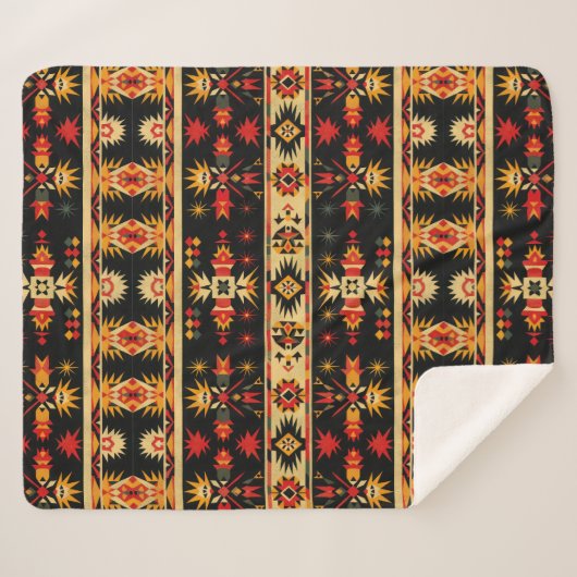 Rustikale Süddruckerei Sherpadecke (Vorderseite (Horizontal))